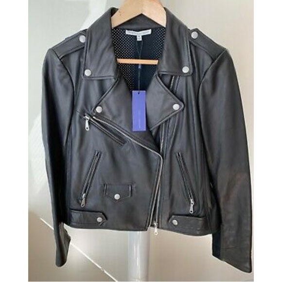 rebecca minkoff genuine leather coats & jackets